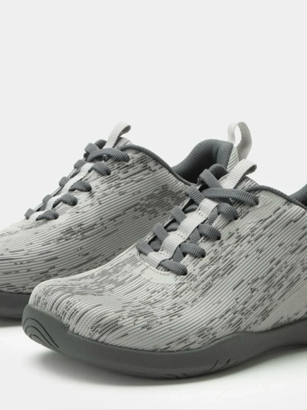 Light Gray Knit Casual Lace-Up Sneakers  Alegria